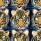 Tiger tongue out seamless pattern