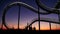 Tiger Turtle Magic Mountain at sunset in Duisburg, Germany