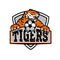 Tigers Football Shield Mascot