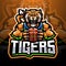 Tigers sport esport mascot logo design