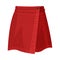 Tight Fit Red Wrap Skirt Front View Isolated on White Background Vector Illustration