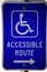 Tight Shot Of Metal Handicapped Accessible Sign