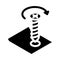 tighten screw screwdriver assembly furniture glyph icon vector illustration