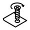 tighten screw screwdriver assembly furniture line icon vector illustration