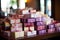 tightly packed gift boxes from a wedding reception
