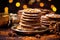 tightly stacked piles of spiced holiday cookies