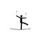 tightrope walker icon. Elements amusement park concept and web apps. Icon for website design and development, app development. Pre