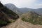 Tigray, Ethiopia - 14 August 2018. : Long dirt road in a small town in Tigray region of Ethiopia