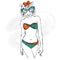 The tigress with the human body in a bathing suit. The girl with a beautiful body. Vector illustration.