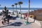 Tijuana beach park at the border