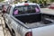 Tijuana, Mexico, 05/04/2016. Pickup parked on a city street. On the rear window stickers in the form of pink cats