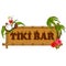 Tiki bar poster with tribal mask