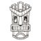 Tiki god totem monochrome logotype