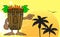 Tiki hawaiian mask cartoon background 8