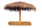 Tiki hut sun umbrella, Bar beach hut with straw chair