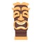 Tiki mask totem icon cartoon vector. Canada animal