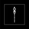 Tiki torch icon. Clipart image isolated on dark background