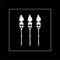 Tiki torch icon. Clipart image isolated on dark background