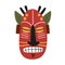 Tiki totem, hawaii mask, exotic mask template, ancient wooden african traditional totem