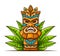 Tiki traditional hawaiian tribal mask