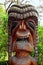 Tiki wood carving