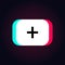 TikTok Add Icon. Duotone. Plus Button