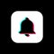 TikTok Bell Icon. Subscribe Button. Social Media Vector Illustration On Black Background