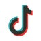 Tiktok icon. Tik, tok hashtag. logo of social music app. Symbol of ui for media, video and stream. Creative modern sign for