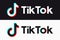 TikTok icon. TikTok - service for creating and viewing short videos. Glitch Tik Tok logo of social media. Vector