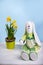 Tilda spring bunny with narcissus