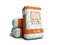 Tile adhesive in the package ceramic glue  3d render on white