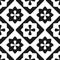 Tile black and white decorative floor tiles vector pattern