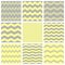 Tile chevron vector pattern set with grey and yellow zig zag background