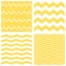 Tile chevron vector pattern set with yellow and white zig zag background