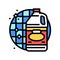 tile cleaner detergent color icon vector illustration