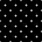 Tile cross plus black and white vector pattern
