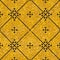 Tile decorative floor gold and black tiles pattern or seamless vector background