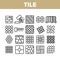 Tile Floor Material Collection Icons Set Vector