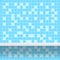 Tile mosaic light blue pattern with shelf for background, modern square mosaic grid pattern for decoration architecture wall,