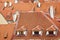 Tile orange roof in Prague