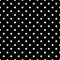 Tile pattern with white polka dots on black background
