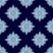 Tile seamless pattern with arabesque flowers. Royal background in blue colors