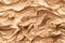 tile. Seamless pattern. crumpled brown paper background, close up of wrinkled paper. Generative AI