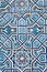 tile Uzbek mosaic with oriental Islamic pattern decorated with blue and white ornament