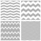 Tile vector chevron pattern set with white and grey zig zag background