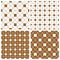 Tile vector pattern or brown floor background set