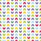 Tile vector pattern with colorful pastel arrows on white background