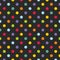 Tile vector pattern with colorful polka dots