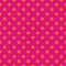 Tile vector pattern with orange polka dots on pink background
