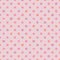 Tile vector pattern with pastel hand drawn dots on pink background